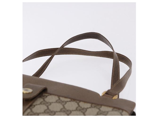 Borsa a tracolla GUCCI GG Supreme PVC Beige Oro Auth ki6747 D'oro - vista 14