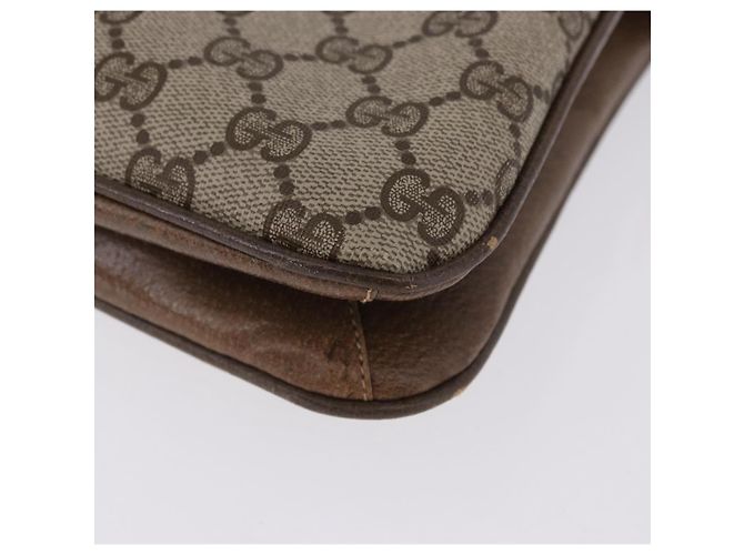 Borsa a tracolla GUCCI GG Supreme PVC Beige Oro Auth ki6747 D'oro - vista 16