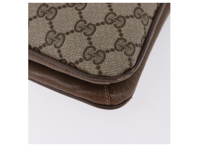 Borsa a tracolla GUCCI GG Supreme PVC Beige Oro Auth ki6747 D'oro - vista 18