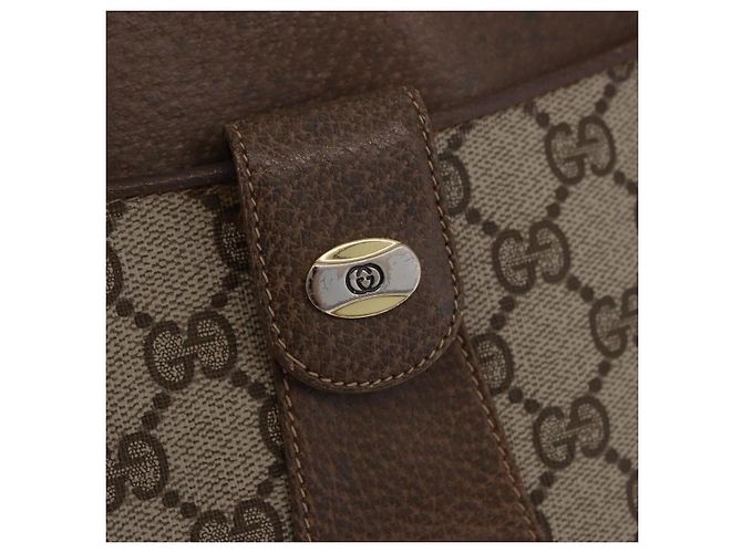 Borsa a tracolla GUCCI GG Supreme PVC Beige Oro Auth ki6747 D'oro - vista 19