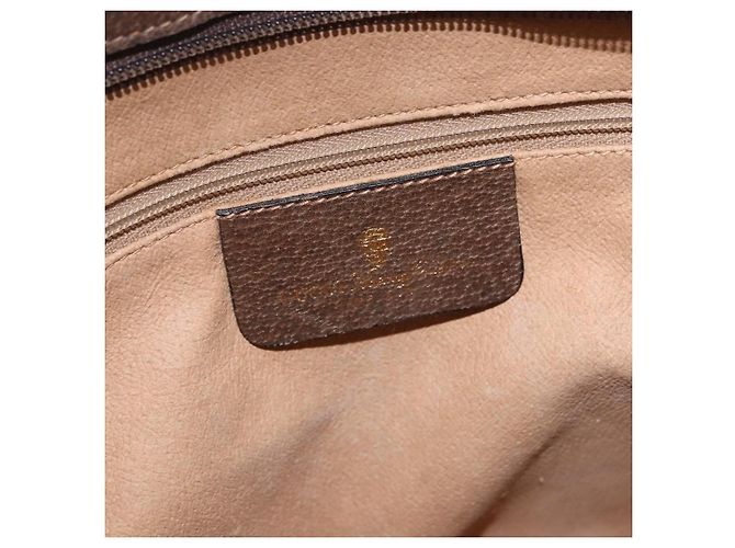 Borsa a tracolla GUCCI GG Supreme PVC Beige Oro Auth ki6747 D'oro - vista 20