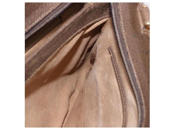 Borsa a tracolla GUCCI GG Supreme PVC Beige Oro Auth ki6747 D'oro - vista 24
