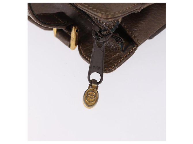 Borsa a tracolla GUCCI GG Supreme PVC Beige Oro Auth ki6747 D'oro - vista 8