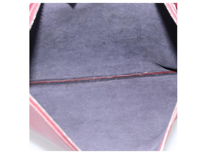 Céline Borsa a Spalla CELINE in Pelle Bordeaux Argento Auth 192759A Bordò - vista 12