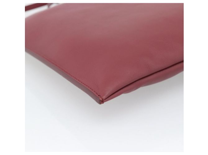 Céline Borsa a Spalla CELINE in Pelle Bordeaux Argento Auth 192759A Bordò - vista 16