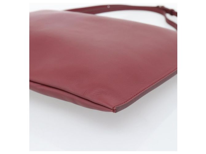 Céline Borsa a Spalla CELINE in Pelle Bordeaux Argento Auth 192759A Bordò - vista 9