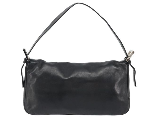 FENDI Mamma Baguette Schultertasche aus Leder Schwarz Silber Authentisch yk20676SAM - Ansicht 2