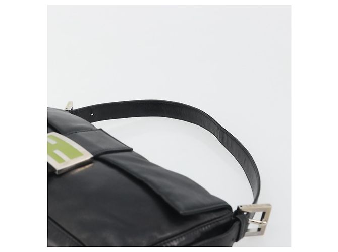 FENDI Mamma Baguette Schultertasche aus Leder Schwarz Silber Authentisch yk20676SAM - Ansicht 8