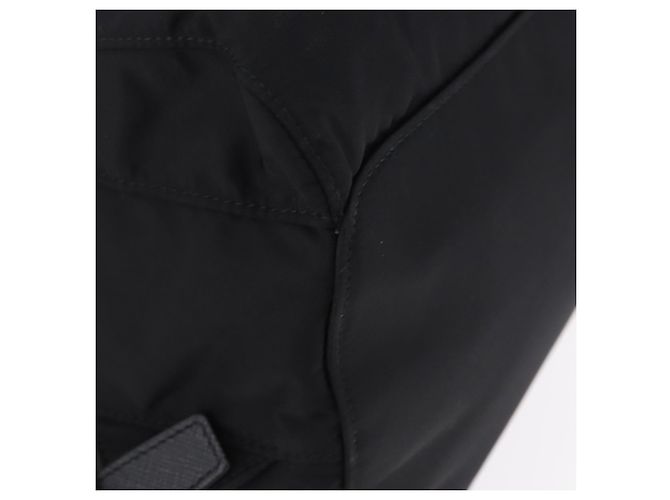 Zaino PRADA Nylon Nero Argento Auth 191867M - vista 15