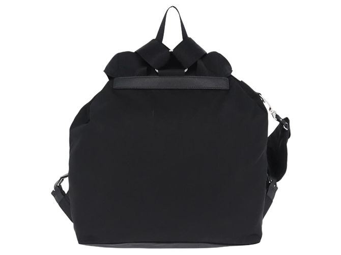 Zaino PRADA Nylon Nero Argento Auth 191867M - vista 2