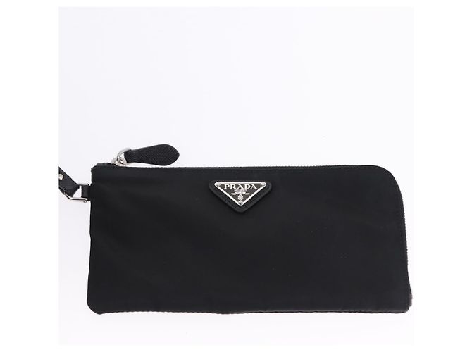 Zaino PRADA Nylon Nero Argento Auth 191867M - vista 31