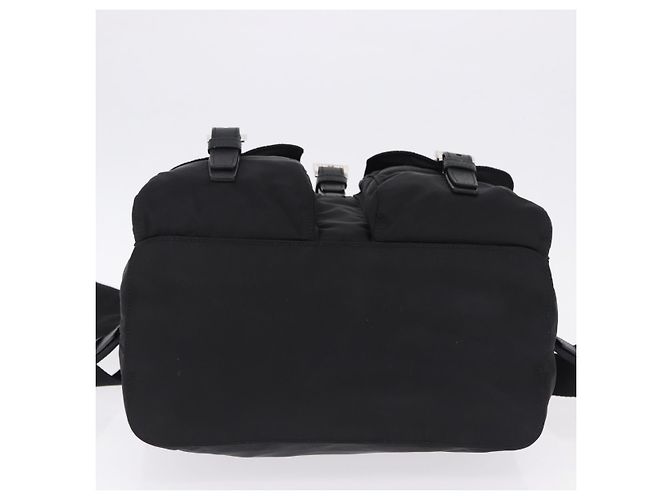 Zaino PRADA Nylon Nero Argento Auth 191867M - vista 5