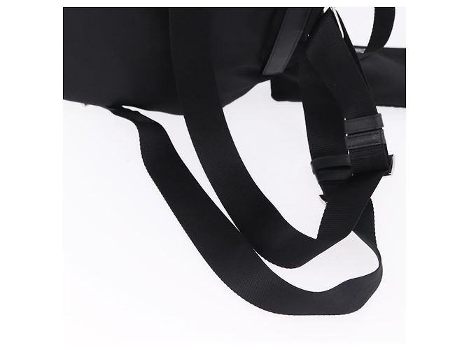 Zaino PRADA Nylon Nero Argento Auth 191867M - vista 8