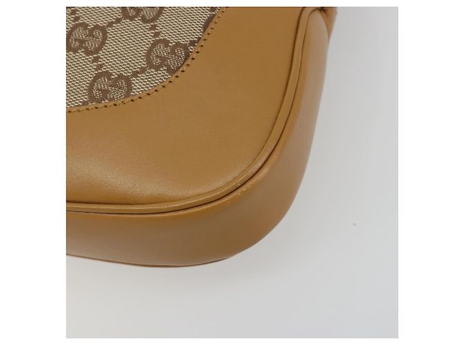 Borsa a Spalla GUCCI GG Canvas Jackie Chain Beige Oro 001-4015 Auth yk20704SAV - vista 14