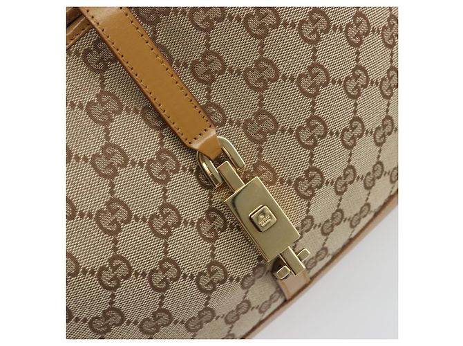 Borsa a Spalla GUCCI GG Canvas Jackie Chain Beige Oro 001-4015 Auth yk20704SAV - vista 18