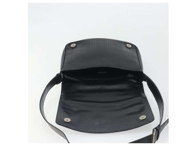 Borsa a Spalla BURBERRY in Pelle Argento Nero Auth ep15563 - vista 11