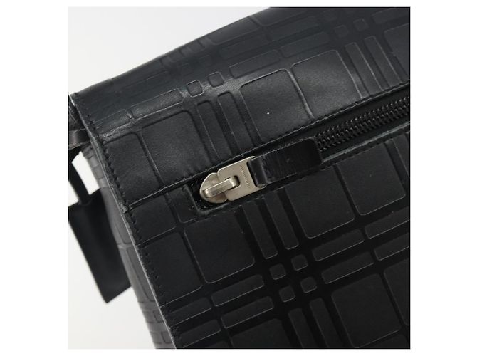 Borsa a Spalla BURBERRY in Pelle Argento Nero Auth ep15563 - vista 17