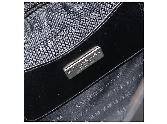 Borsa a Spalla BURBERRY in Pelle Argento Nero Auth ep15563 - vista 18
