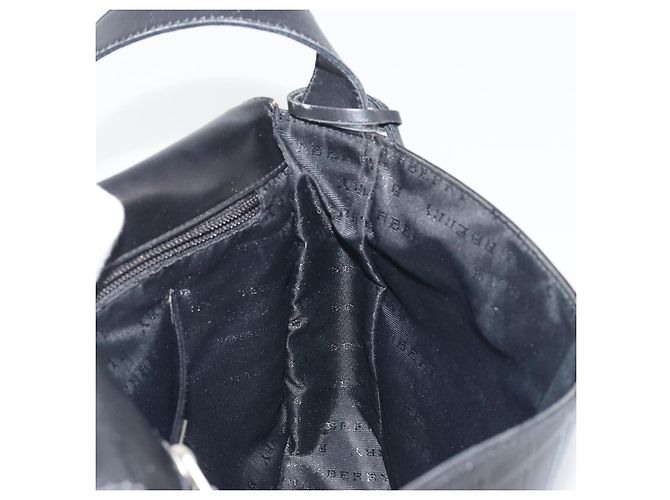 Borsa a Spalla BURBERRY in Pelle Argento Nero Auth ep15563 - vista 19