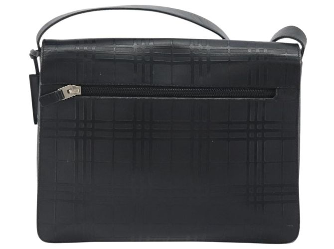 Borsa a Spalla BURBERRY in Pelle Argento Nero Auth ep15563 - vista 2
