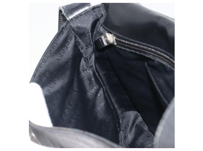Borsa a Spalla BURBERRY in Pelle Argento Nero Auth ep15563 - vista 20