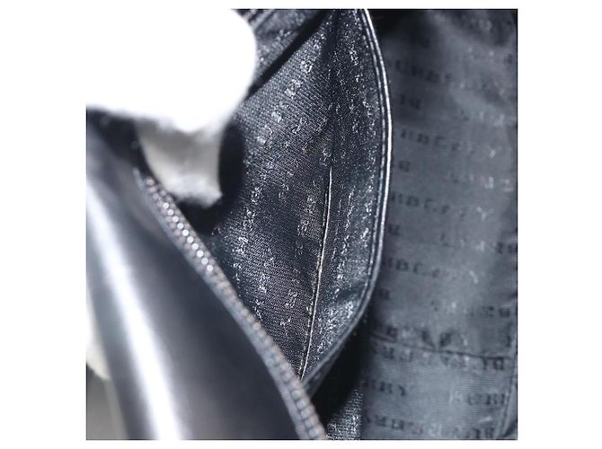Borsa a Spalla BURBERRY in Pelle Argento Nero Auth ep15563 - vista 23