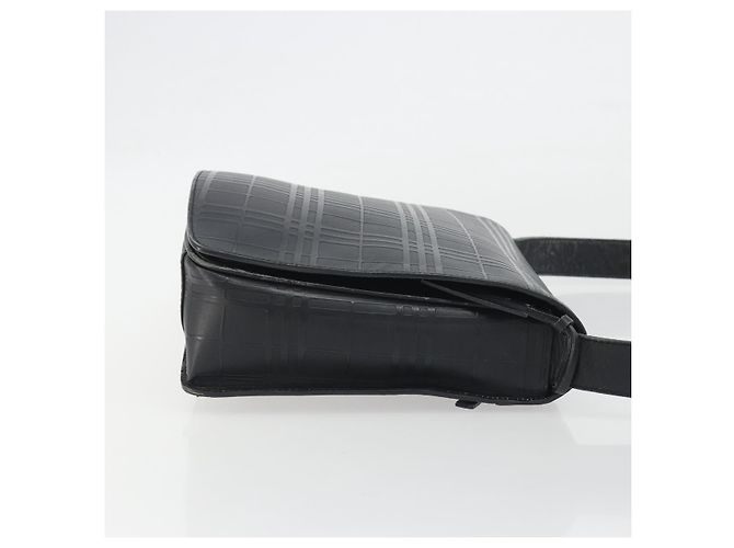 Borsa a Spalla BURBERRY in Pelle Argento Nero Auth ep15563 - vista 3