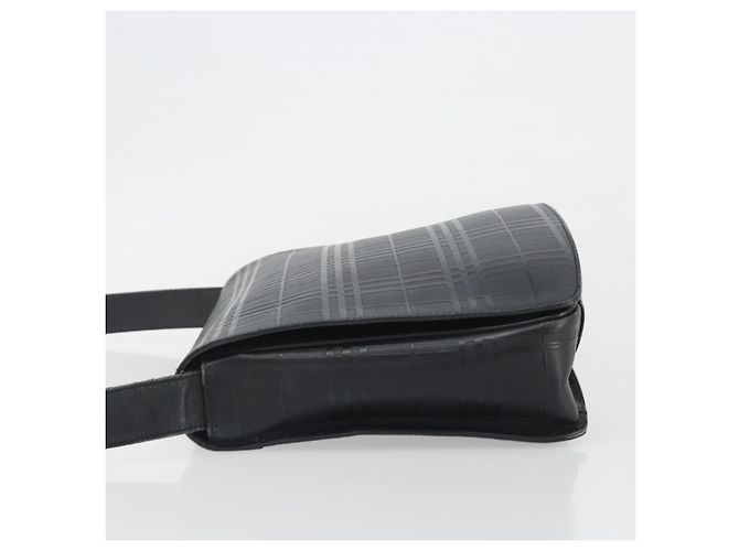 Borsa a Spalla BURBERRY in Pelle Argento Nero Auth ep15563 - vista 4