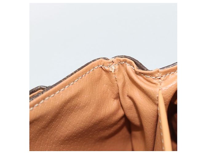 Céline CELINE Macadam Canvas Handtasche PVC Leder Braun Gold Authentisch am12166V Golden - Ansicht 11