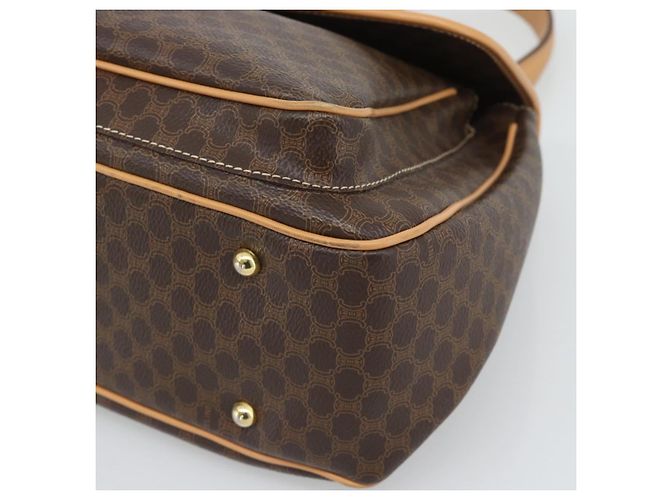 Céline CELINE Macadam Canvas Handtasche PVC Leder Braun Gold Authentisch am12166V Golden - Ansicht 14