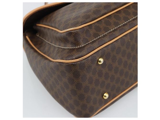 Céline CELINE Macadam Canvas Handtasche PVC Leder Braun Gold Authentisch am12166V Golden - Ansicht 15