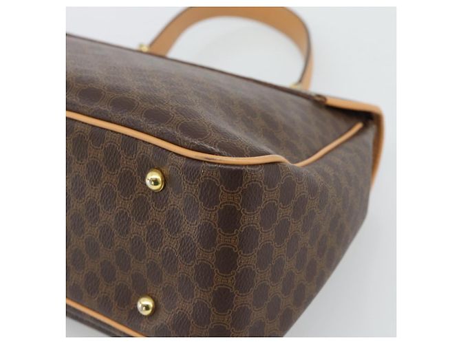Céline CELINE Macadam Canvas Handtasche PVC Leder Braun Gold Authentisch am12166V Golden - Ansicht 16