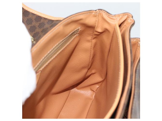 Céline CELINE Macadam Canvas Handtasche PVC Leder Braun Gold Authentisch am12166V Golden - Ansicht 17