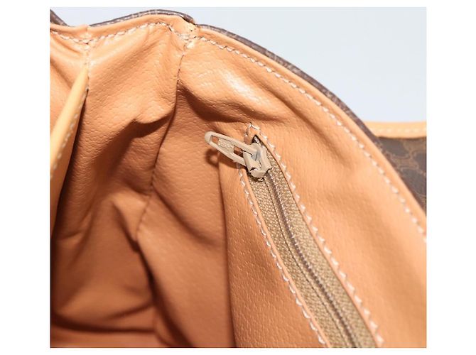 Céline CELINE Macadam Canvas Handtasche PVC Leder Braun Gold Authentisch am12166V Golden - Ansicht 19