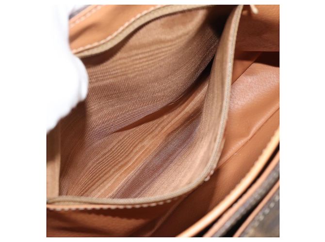 Céline CELINE Macadam Canvas Handtasche PVC Leder Braun Gold Authentisch am12166V Golden - Ansicht 20