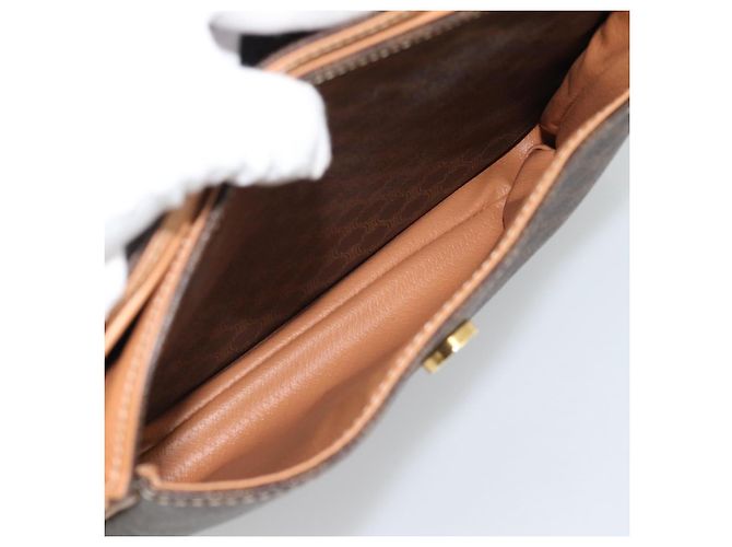 Céline CELINE Macadam Canvas Handtasche PVC Leder Braun Gold Authentisch am12166V Golden - Ansicht 22