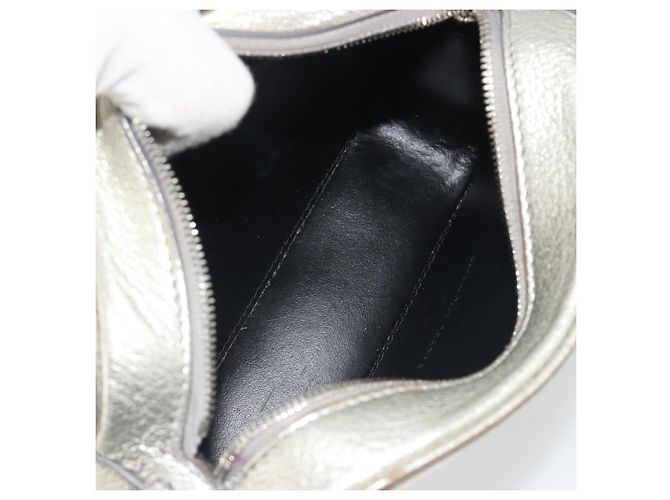 BALENCIAGA Borsa Camera XS Every Day Bag Pelle Argento 552372 Auth bs36305 - vista 11