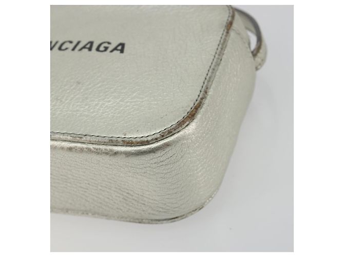 BALENCIAGA Borsa Camera XS Every Day Bag Pelle Argento 552372 Auth bs36305 - vista 15