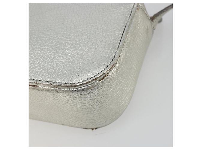 BALENCIAGA Borsa Camera XS Every Day Bag Pelle Argento 552372 Auth bs36305 - vista 17
