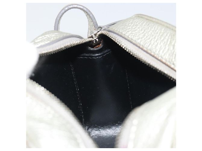 BALENCIAGA Borsa Camera XS Every Day Bag Pelle Argento 552372 Auth bs36305 - vista 20