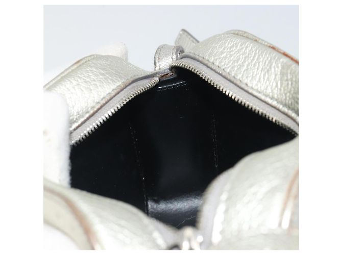 BALENCIAGA Borsa Camera XS Every Day Bag Pelle Argento 552372 Auth bs36305 - vista 21