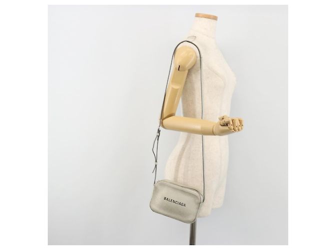 BALENCIAGA Borsa Camera XS Every Day Bag Pelle Argento 552372 Auth bs36305 - vista 23