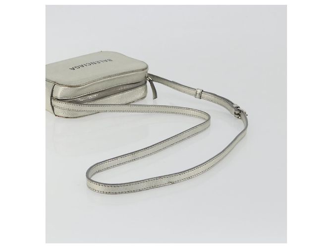 BALENCIAGA Borsa Camera XS Every Day Bag Pelle Argento 552372 Auth bs36305 - vista 7