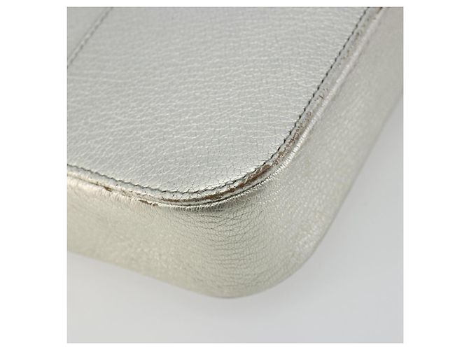 BALENCIAGA Borsa Camera XS Every Day Bag Pelle Argento 552372 Auth bs36305 - vista 9