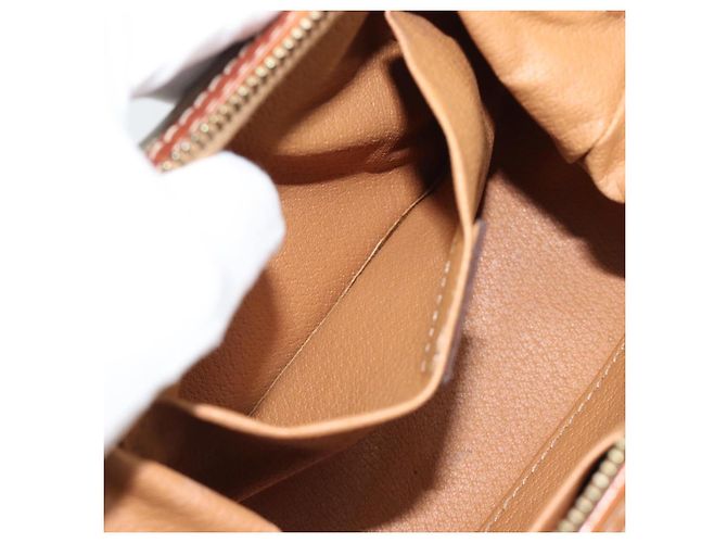 Céline CELINE Pouch in Tela Macadam PVC Beige Oro Auth ki6758 D'oro - vista 11