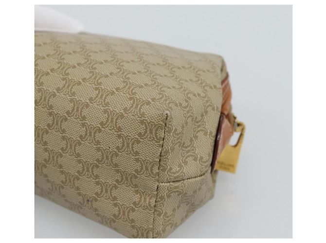Céline CELINE Pouch in Tela Macadam PVC Beige Oro Auth ki6758 D'oro - vista 15