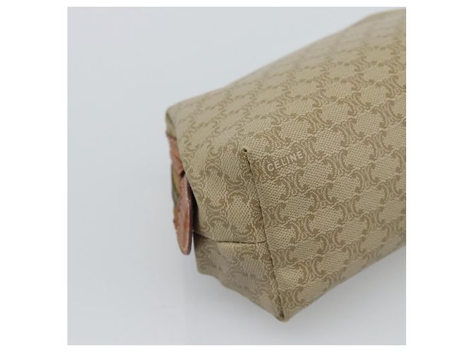Céline CELINE Pouch in Tela Macadam PVC Beige Oro Auth ki6758 D'oro - vista 16
