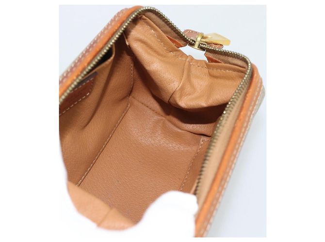 Céline CELINE Pouch in Tela Macadam PVC Beige Oro Auth ki6758 D'oro - vista 17