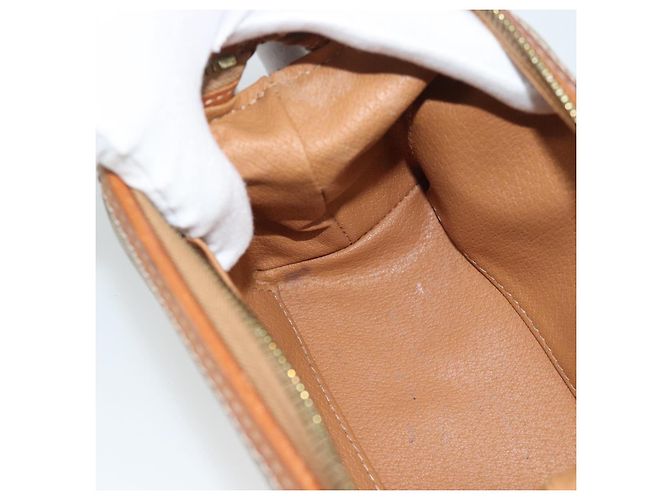 Céline CELINE Pouch in Tela Macadam PVC Beige Oro Auth ki6758 D'oro - vista 18