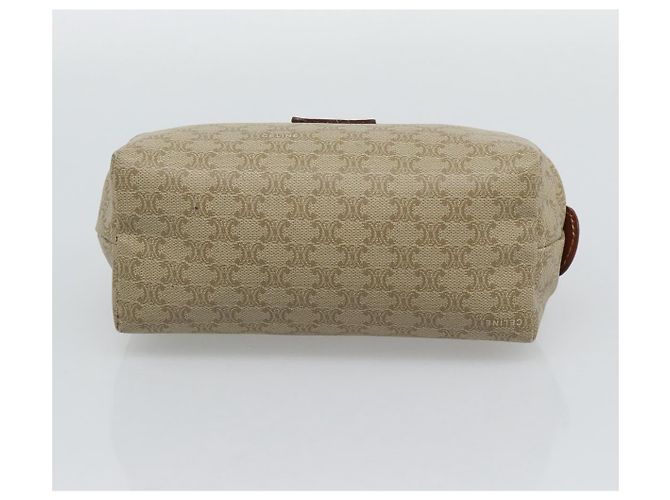 Céline CELINE Pouch in Tela Macadam PVC Beige Oro Auth ki6758 D'oro - vista 6